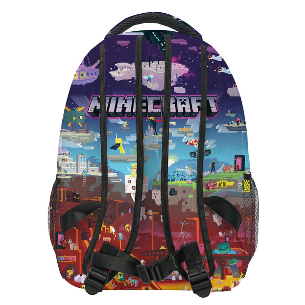 Minecraft School Backpack for Kids Durable and Stylish Double Shoulder Bag for Elementary and Middle School Students