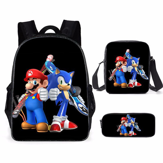 Super Cute 3D Backpack Set Lightweight 3 Piece School Bag for Girls Boys and Teens