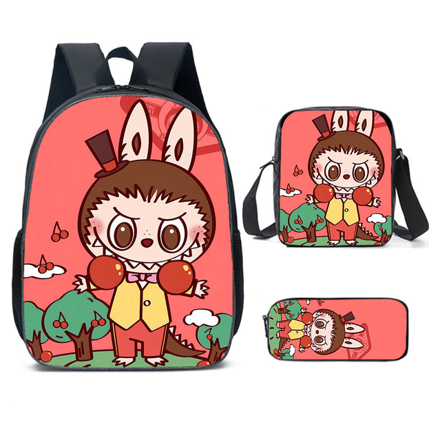 Cute Cartoon 15.3 Inch Lightweight Backpack for Kids Large Capacity School Bag for Boys Girls Casual Travel Laptop Bag