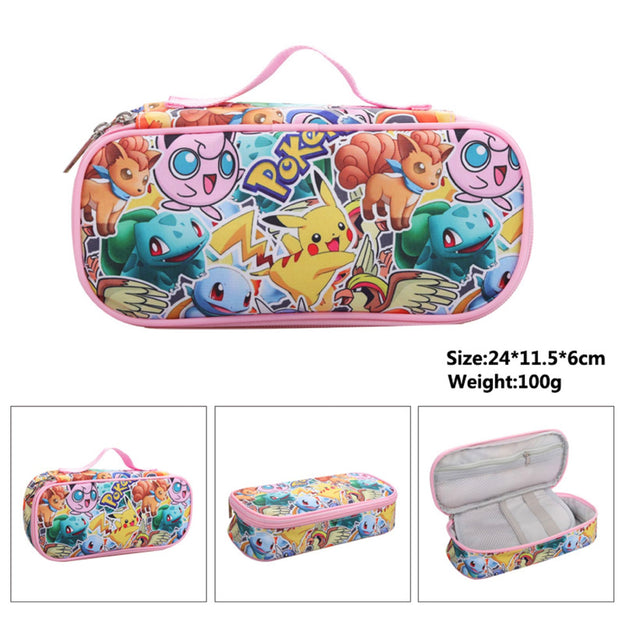 Pokemon Pencil Case Cute Cartoon Stationery Box for Elementary and Middle School Students