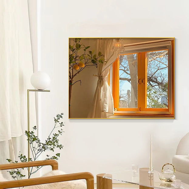 Soft Landscape Fake Window Art - Minimalist Aesthetic Dorm Wall Decor