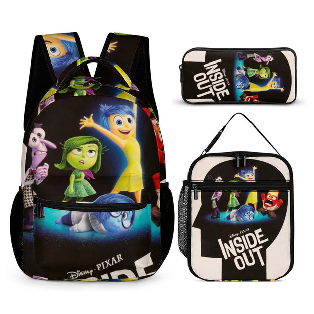 Inside Out Kids Backpack High-Quality Unisex School Bag Comfortable Double Shoulder Style