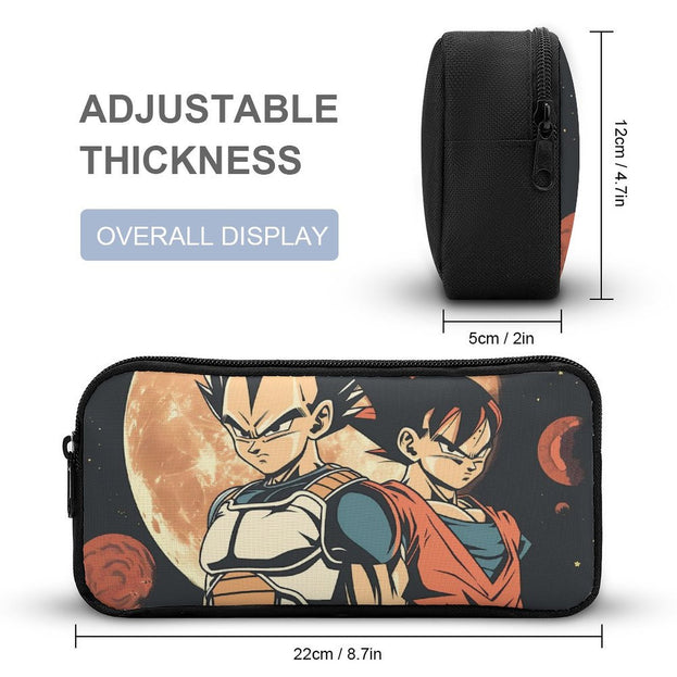 Dragon Ball Goku and Vegeta Anime Backpack Large Capacity Double Shoulder Bag for Middle School Students