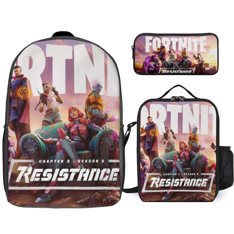 17 Inch Fortnite Backpack for Teens Durable School Bag for Boys and Girls