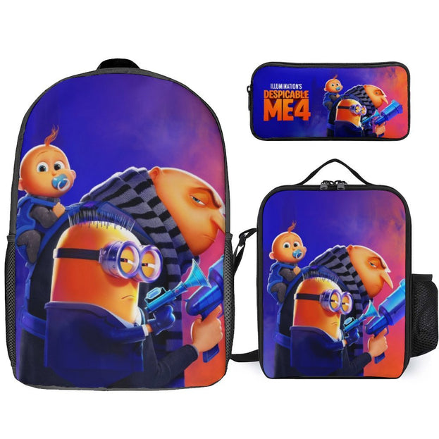 17 Inch Despicable Me 4 School Backpack Reliable and Stylish for Kids and Teens