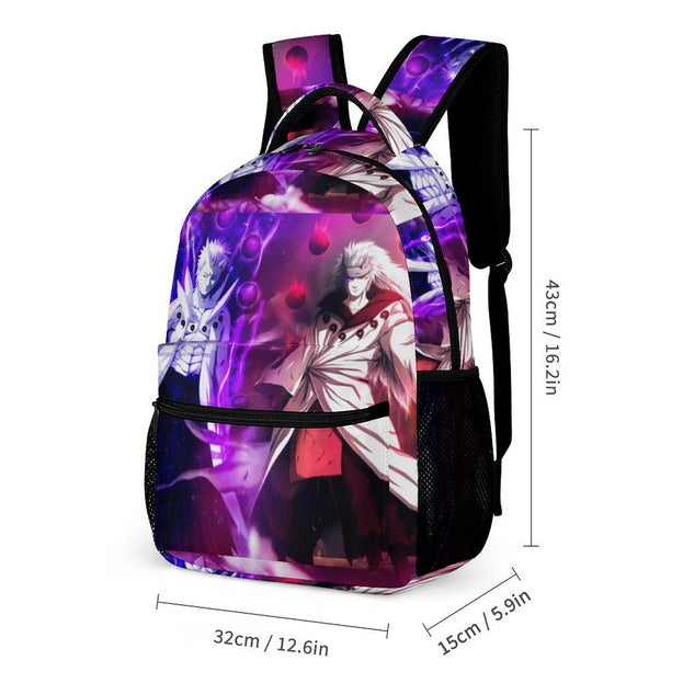 Naruto Print Backpack Naruto Anime Double Shoulder Bag for Middle School Students Large Capacity and Durable