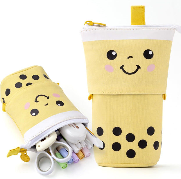 Cute Telescopic Pencil Case Versatile Pen Holder for Students Perfect for Stationery and Makeup