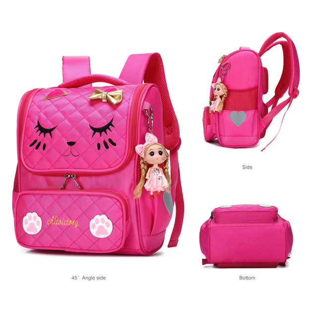 Girls Backpack Set with Lunch Box 15.6 Inch Laptop Backpack Large Book Bag for Elementary and Middle School Students