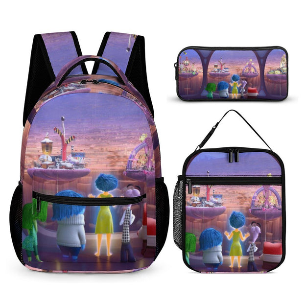 Inside Out Anime Print Backpack Durable and Stylish School Bag for Elementary and Middle School Students