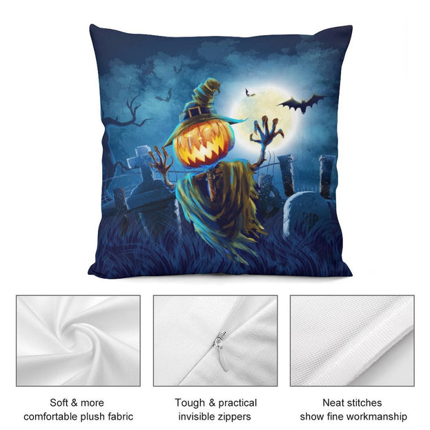 Halloween-Themed Plush Pillowcase – Soft Comfort for a Ghoulishly Good Night