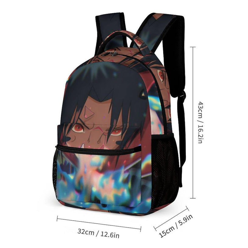 Naruto Sasuke Print Backpack Durable Anime School Bag for Kids Ideal for Elementary and Middle School Students