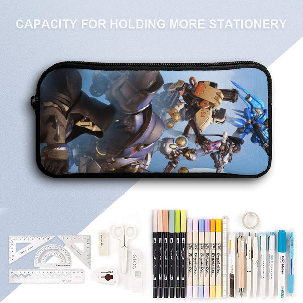 Overwatch Anime Print Backpack 16 Inch Durable and Stylish School Bag for Elementary and Middle School Students