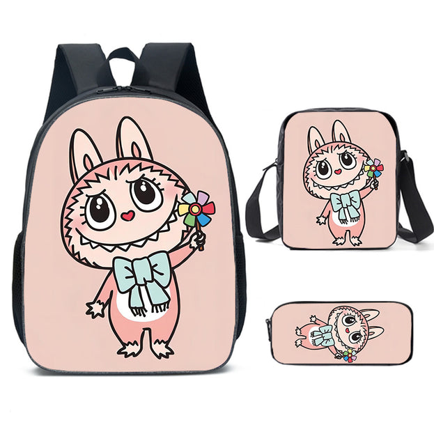 Cute Cartoon 15.3 Inch Lightweight Backpack for Kids Large Capacity School Bag for Boys Girls Casual Travel Laptop Bag