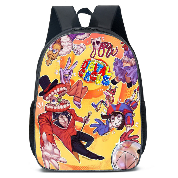 Cute Circus 3 Piece Backpack Set for Kids 16 Inch Backpack Pencil Case and Lunch Bag Cartoon Design for Boys and Girls Ideal for Travel and Everyday Use