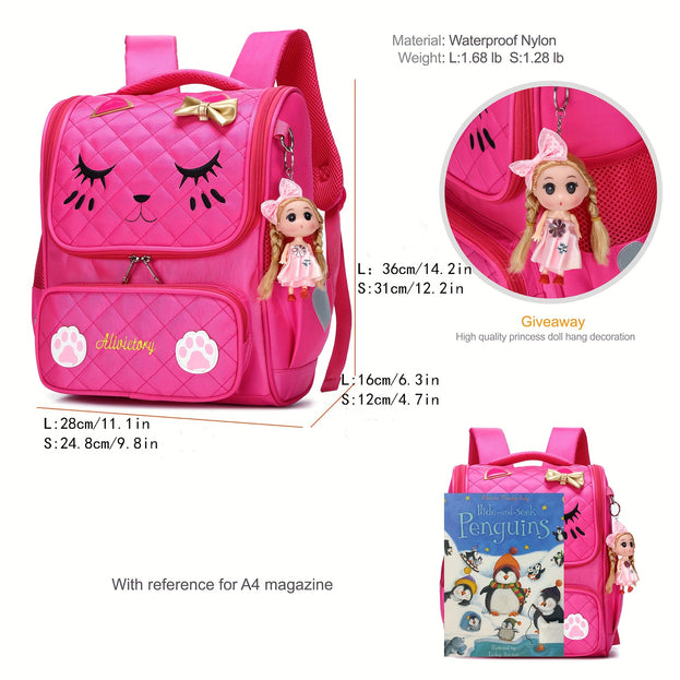 Girls Backpack Set with Lunch Box 15.6 Inch Laptop Backpack Large Book Bag for Elementary and Middle School Students