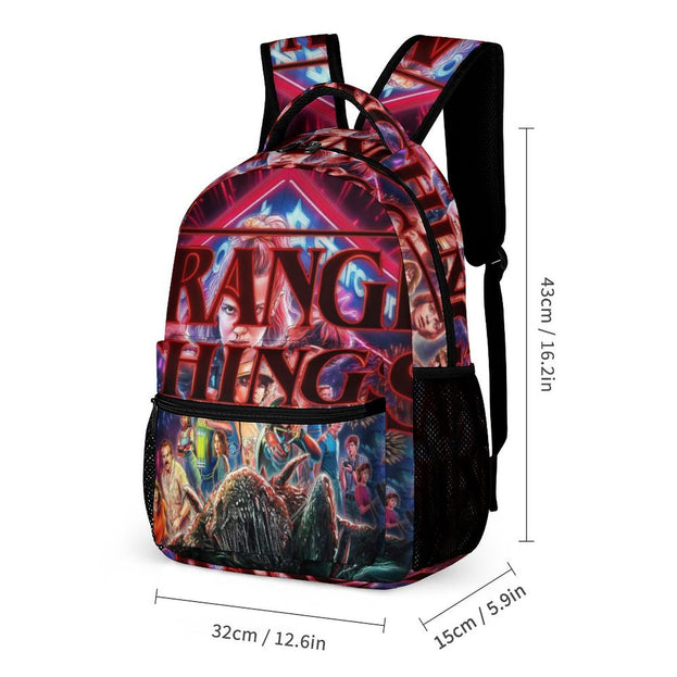 Stranger Things Student Backpack Fashionable Unisex School Bag for Boys and Girls Casual Double Shoulder Style