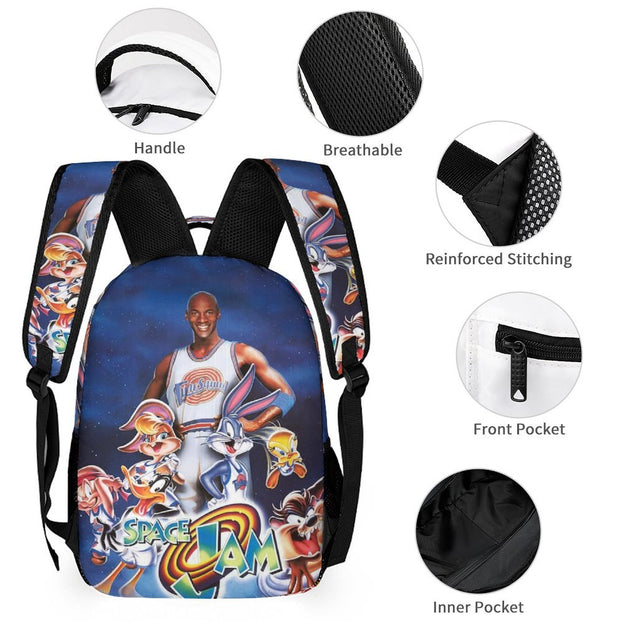 Space Jam Themed Kids' Backpack Durable and Fun School Bag for Young Students