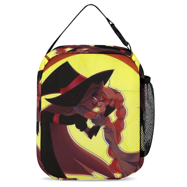 Hazbin Hotel Themed Backpack Waterproof School Bag and Lunchbox Set Creative and Trendy Children's Gift