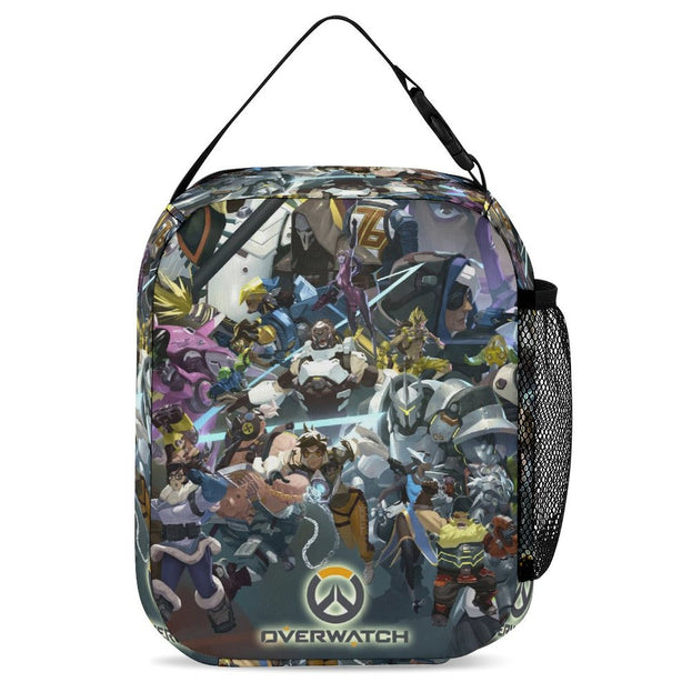 16 Inch Overwatch Anime Print Backpack Durable and Trendy School Bag for Kids