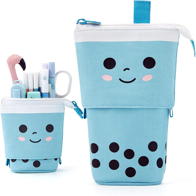 Cute Telescopic Pencil Case Versatile Pen Holder for Students Perfect for Stationery and Makeup