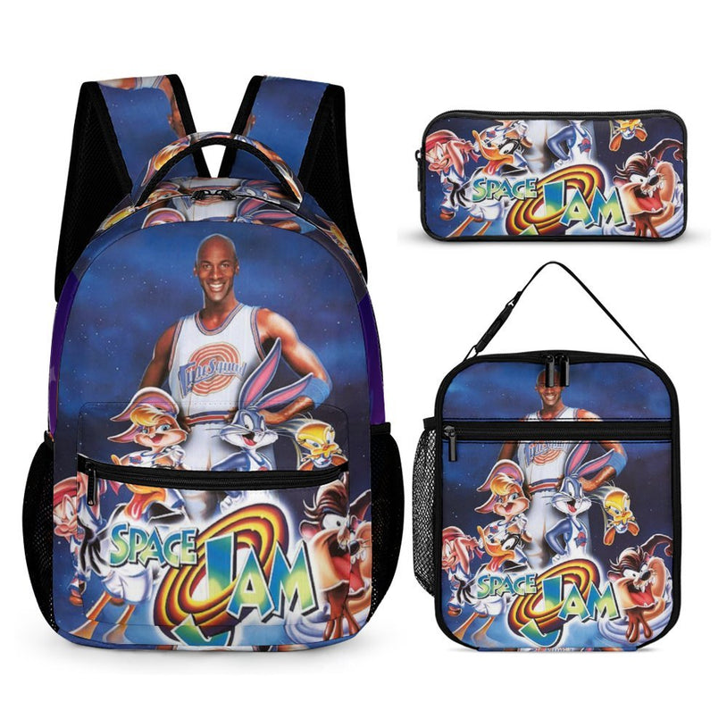 Space Jam Themed Kids' Backpack Durable and Fun School Bag for Young Students