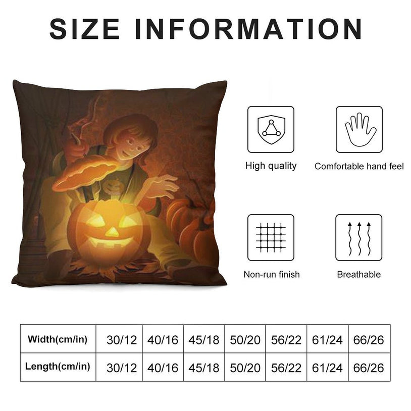 Halloween Plush Pillowcase  Soft and Elegant Addition to Your Fall Decor