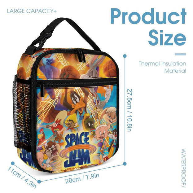 Space Jam Printed Backpack Stylish Anime School Bag for Elementary and Middle School Students