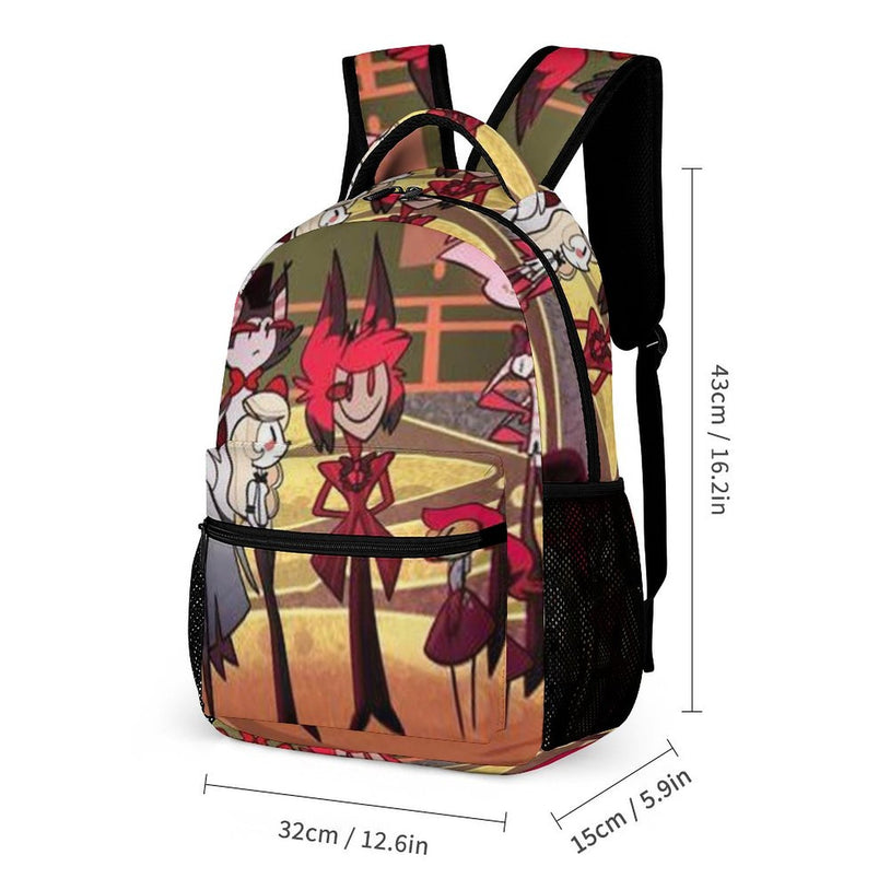 Hazbin Hotel Backpack and Lunchbox Waterproof School Bag Laptop Bag Travel Bag Creative Gift for Elementary and Middle School Students