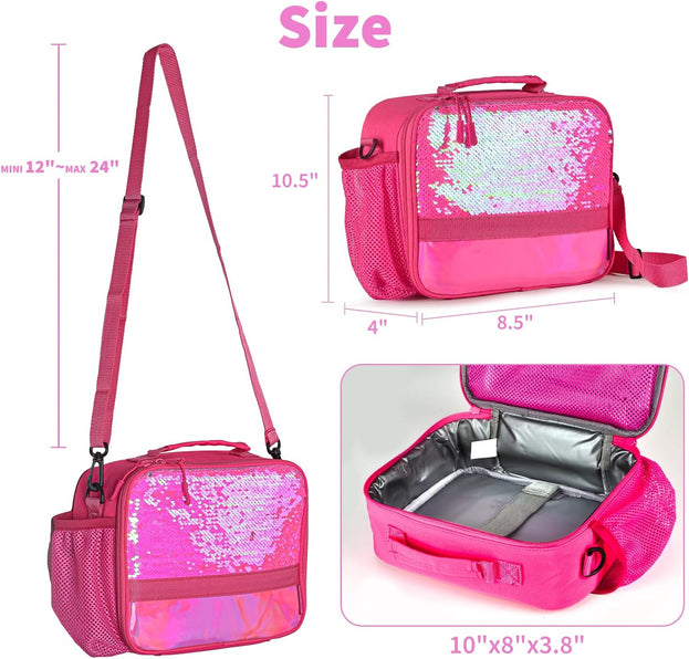 Insulated Kids Lunch Box for School Durable with Adjustable Shoulder Strap Keeps Food Warm Ideal for Travel