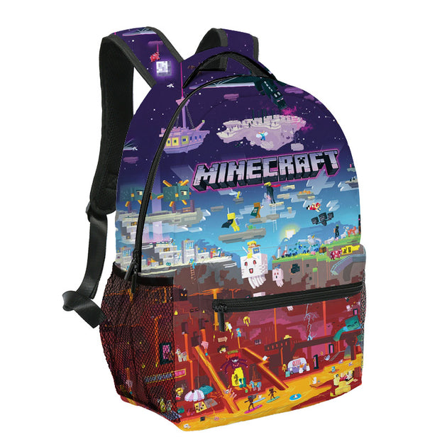 Minecraft School Backpack for Kids Durable and Stylish Double Shoulder Bag for Elementary and Middle School Students