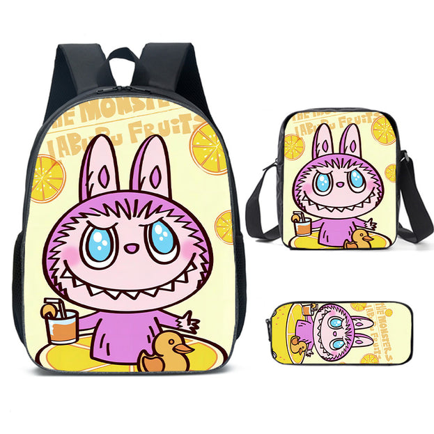 Cute Cartoon 15.3 Inch Lightweight Backpack for Kids Large Capacity School Bag for Boys Girls Casual Travel Laptop Bag