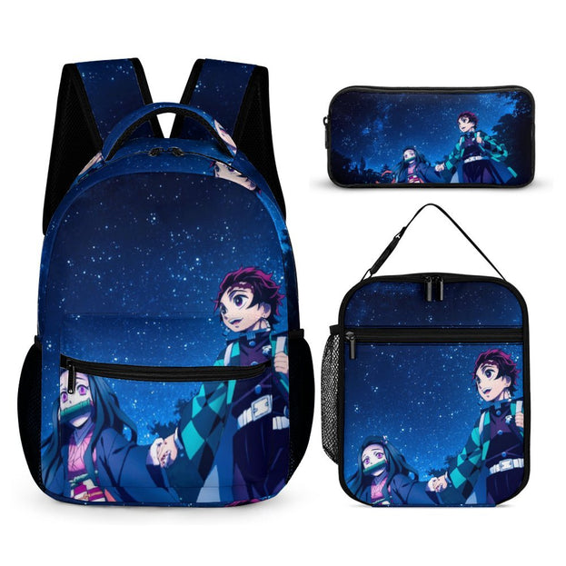 Demon Slayer 16 Inch School Bag Trendy Backpack for Boys and Girls