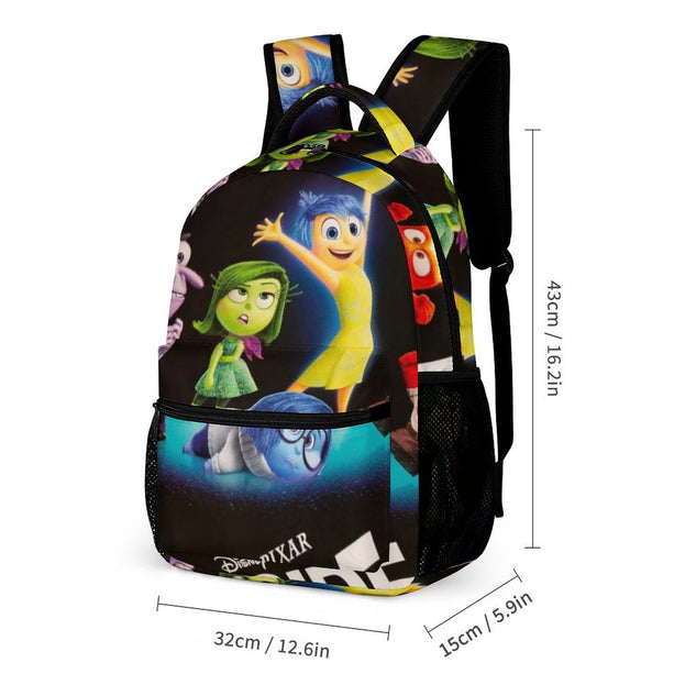 Inside Out Kids Backpack High-Quality Unisex School Bag Comfortable Double Shoulder Style