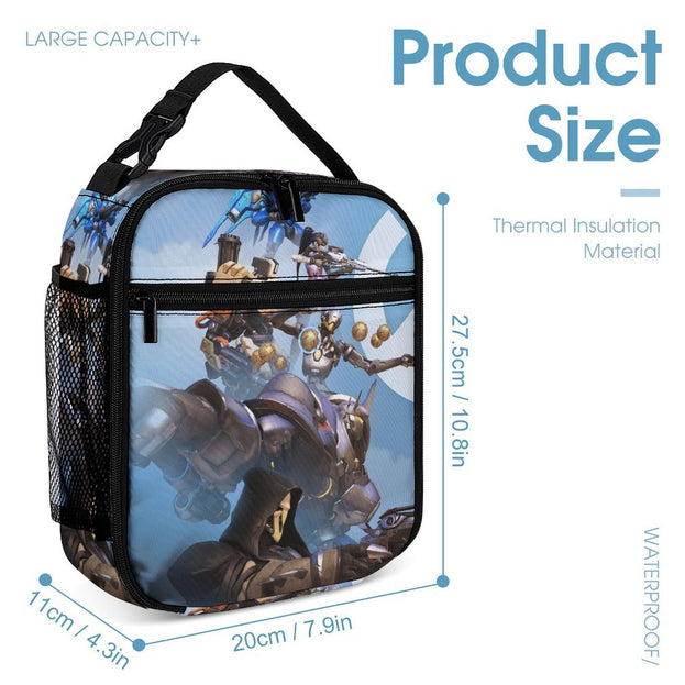 Overwatch Anime Print Backpack 16 Inch Durable and Stylish School Bag for Elementary and Middle School Students