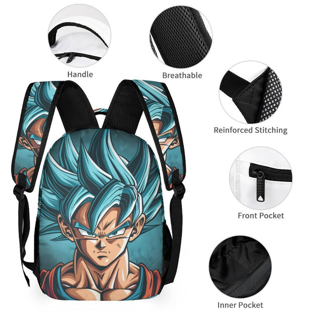 Dragon Ball Cartoon School Backpack Stylish Double Shoulder Bag for Elementary and Middle School Students