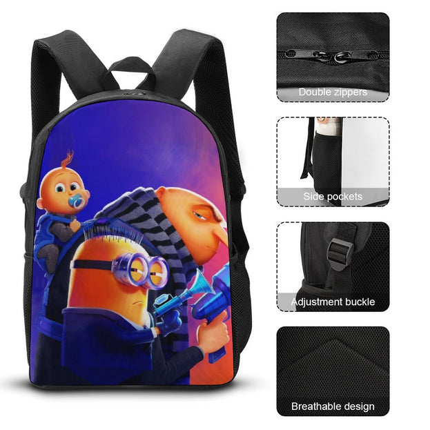 17 Inch Despicable Me 4 School Backpack Reliable and Stylish for Kids and Teens