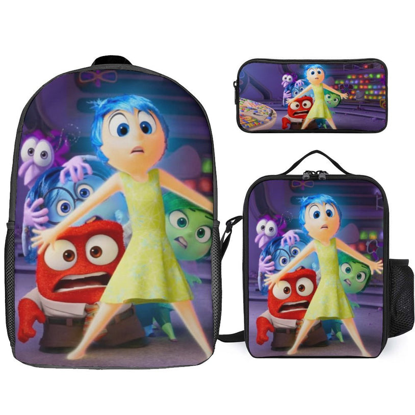 17 Inch Inside Out 2 Backpack Durable School Bag for Teen Boys and Girls