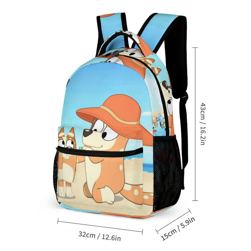 Bluey Anime School Backpack High Quality Double Shoulder Bag for Elementary and Middle School Students