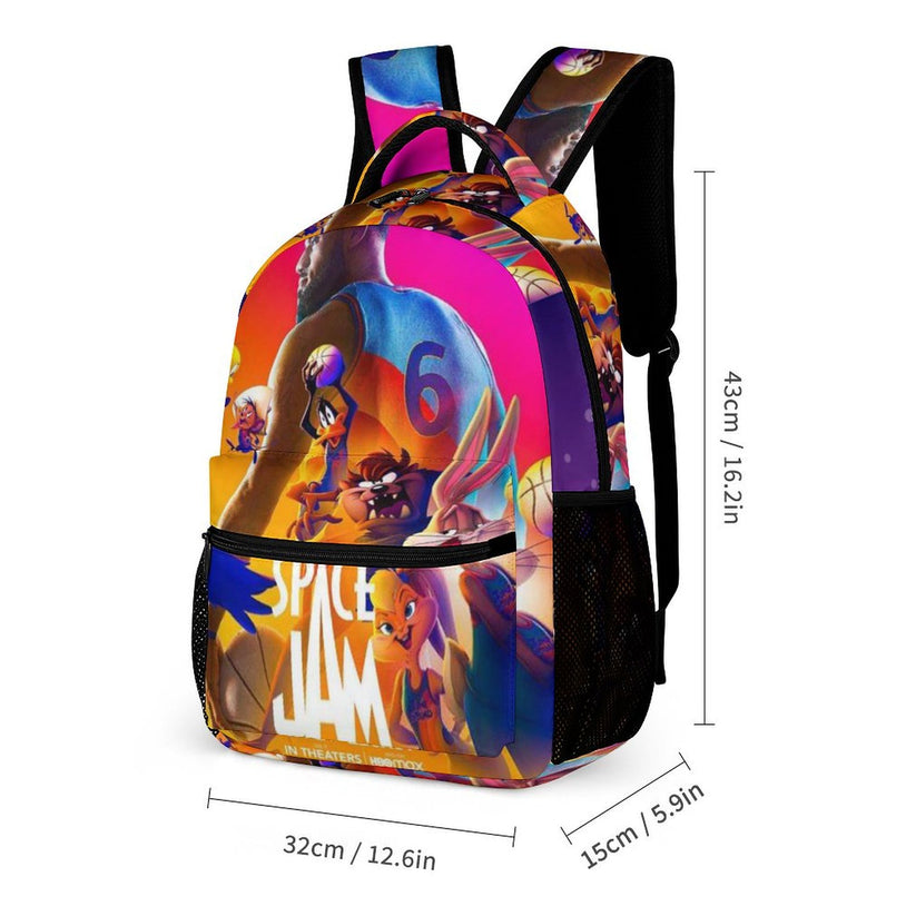 Space Jam-Themed Backpack High-Quality Anime School Bag for Students