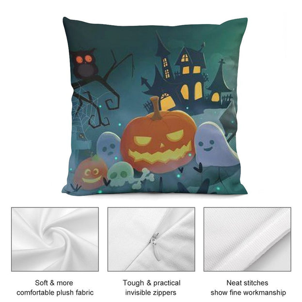 Halloween Plush Pillowcase – Comfortable and Chic for Halloween Decor