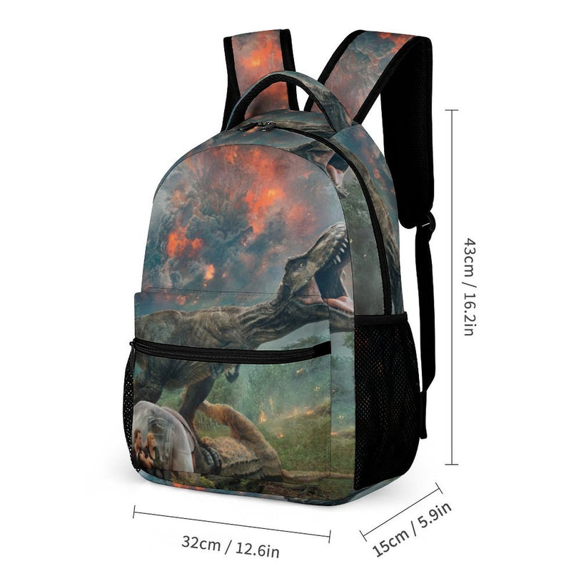 Jurassic World Dinosaur Print Backpack Perfect Anime School Bag for Children