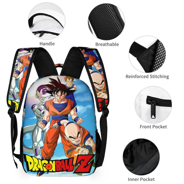 Dragon Ball Z 16 Inch Backpack Set for Preschool Boys and Girls Kids' School Bag with Accessories