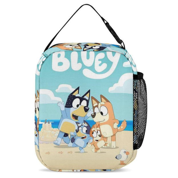 Bluey Character Print Double Shoulder Backpack Ideal School Bag for Elementary and Middle School Children