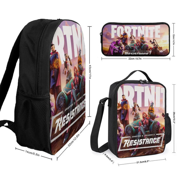 17 Inch Fortnite Backpack for Teens Durable School Bag for Boys and Girls