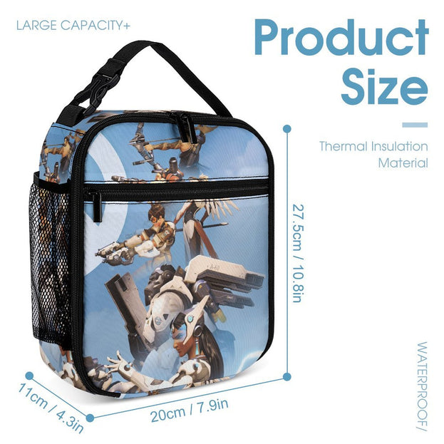 Overwatch Anime Design School Backpack 16 Inch Durable Bag for Elementary and Middle School Students