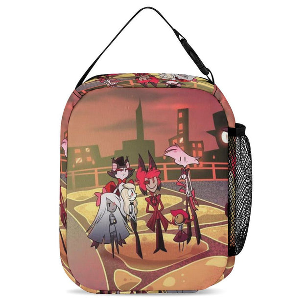 Hazbin Hotel Backpack and Lunchbox Waterproof School Bag Laptop Bag Travel Bag Creative Gift for Elementary and Middle School Students