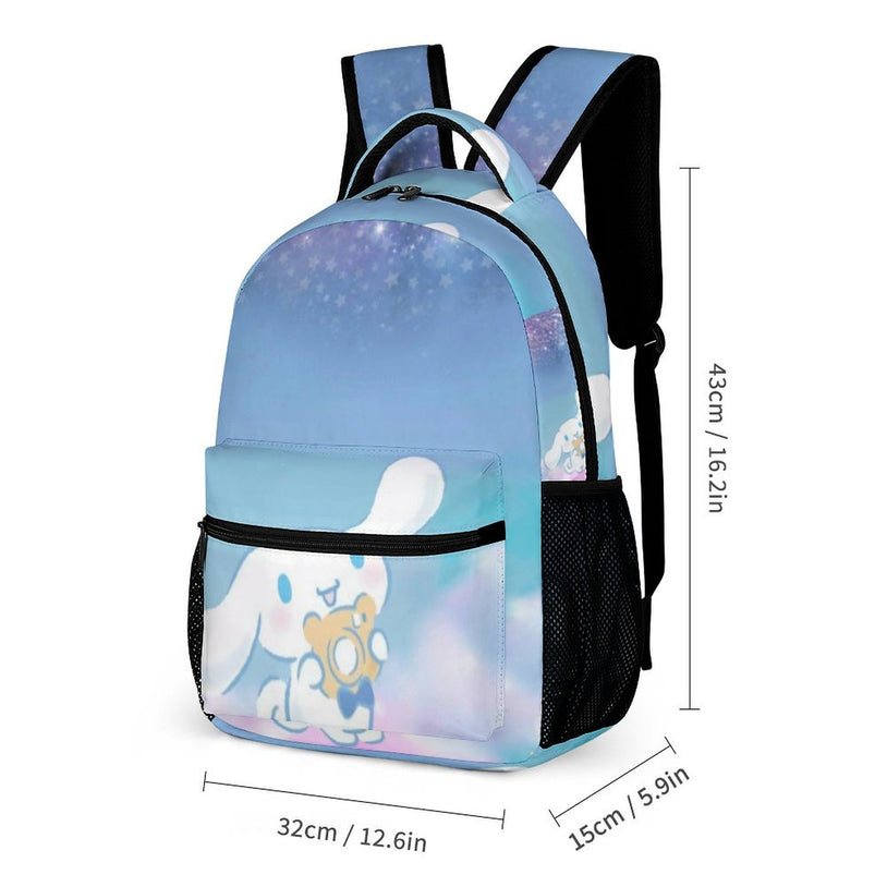 Cinnamoroll Print Children's Backpack Ideal for Preschool and Elementary Boys and Girls Adjustable Straps and Soft Padded Back