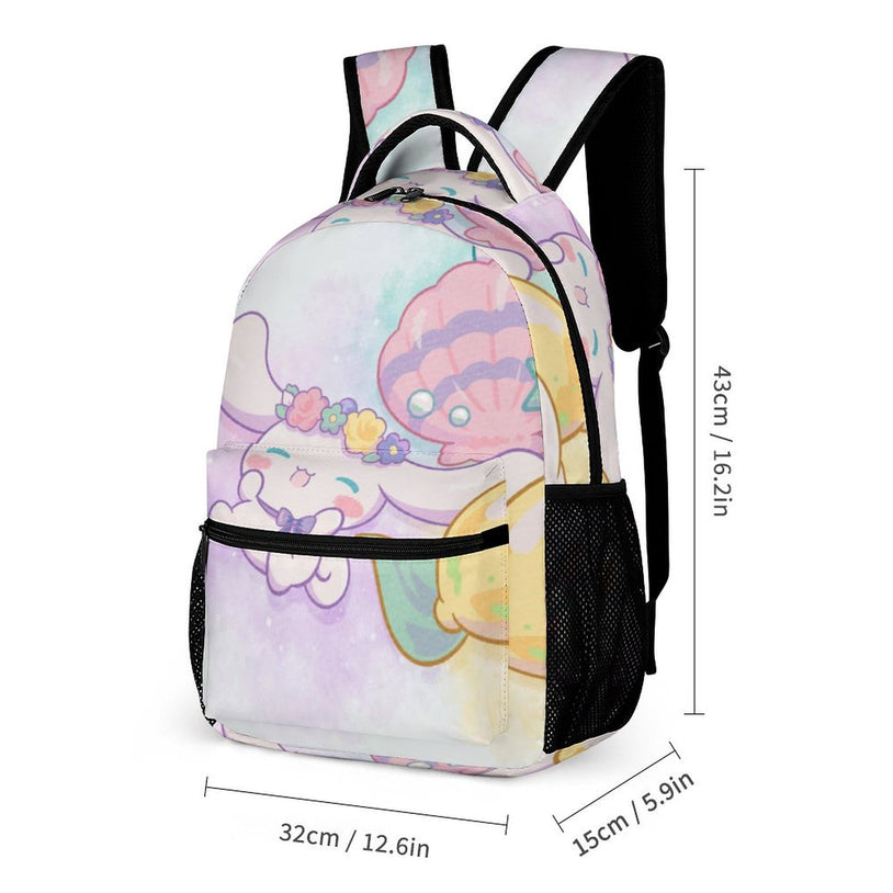 Cinnamoroll Adjustable Shoulder Strap Kids Backpack Lightweight Travel Bag for Preschool and Elementary Boys and Girls Padded Back