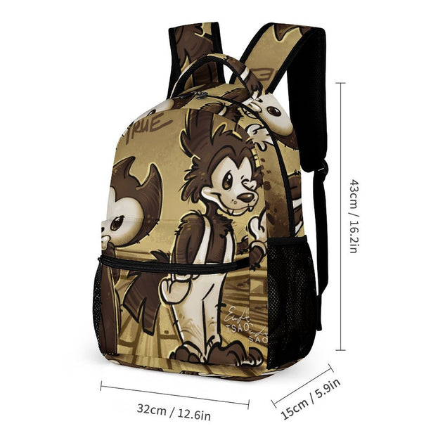 Bendy and the Ink Machine Backpack High Quality Unisex School Bag for Kids Trendy Double Shoulder Style