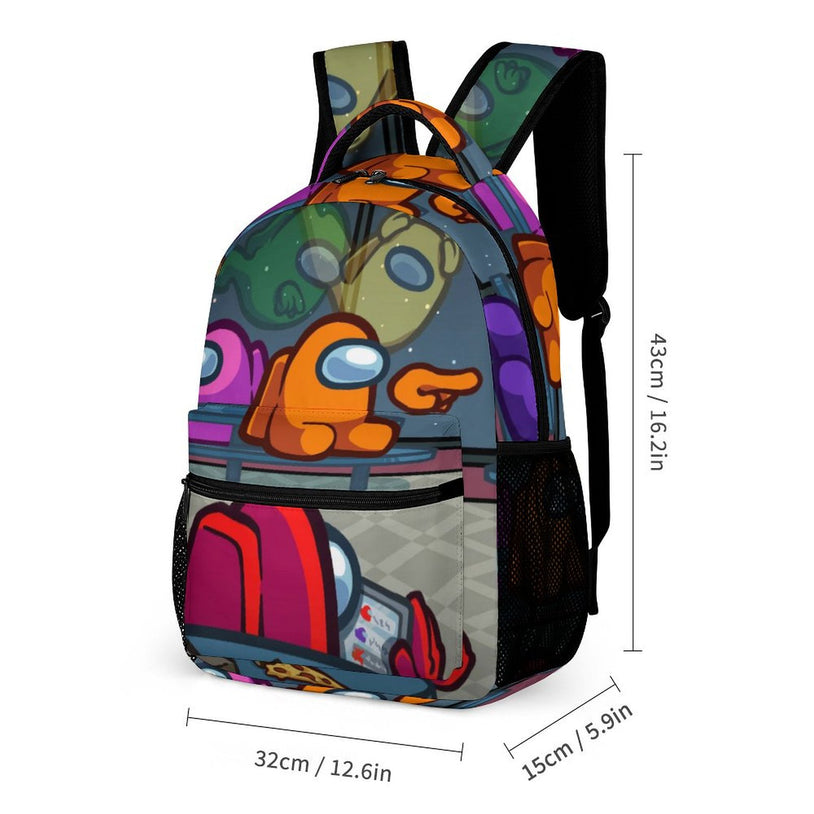 New Among Us Cartoon School Backpack Includes Lunch Box and Pencil Case Ideal for Elementary and Middle School Students